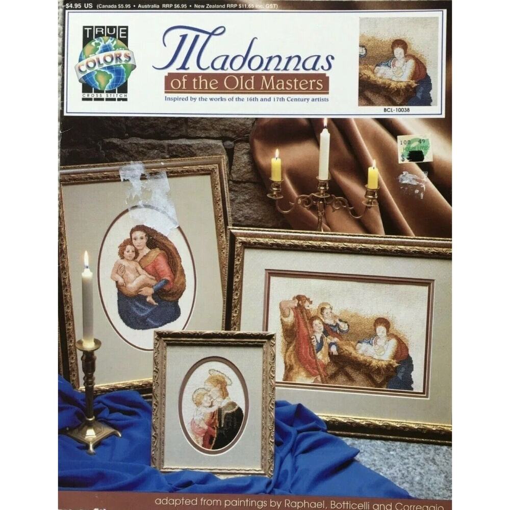 Madonnas of the Old‎ Masters True Colors Cross Stitch Pattern BCL-10038